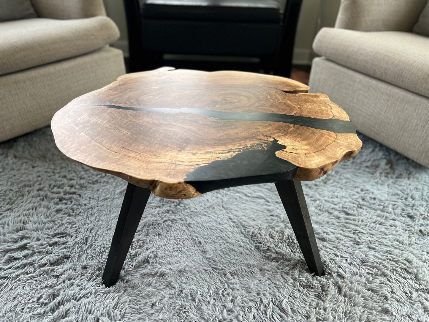 Rare Oak Burl Coffee Table